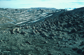 Loosely consolidated sand and silt material.